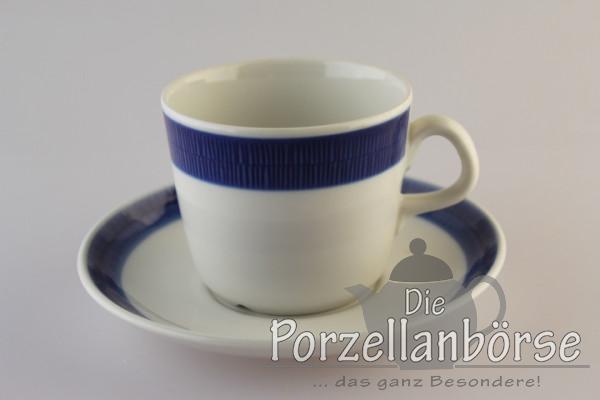 Kaffeetasse mit. Untert.2 teilig - Rörstrand - Koka blau